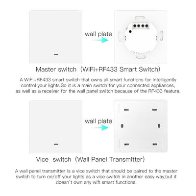 1 2 3 переключатель кнопки 4 шатий умный светлый с удаленным выключателем стены дома дистанционного управления Tuya